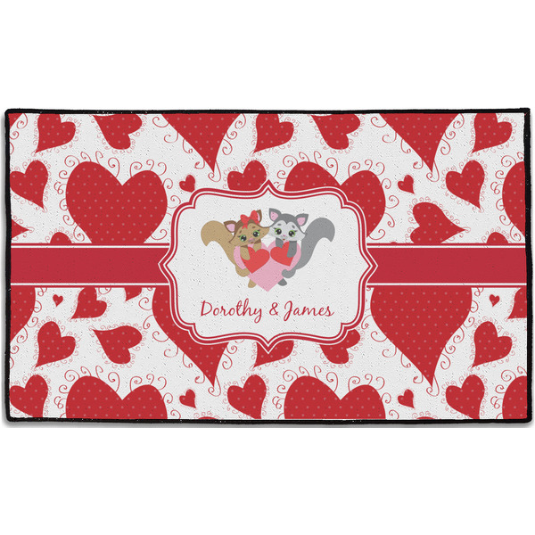 Custom Cute Squirrel Couple Door Mat - 60"x36" (Personalized)