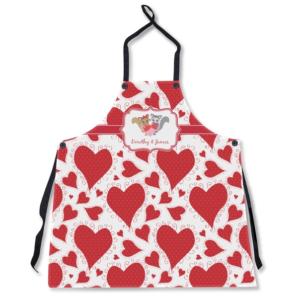 Custom Cute Squirrel Couple Apron Without Pockets w/ Couple's Names