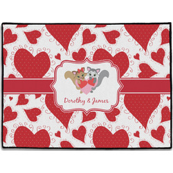 Cute Raccoon Couple Door Mat (Personalized)