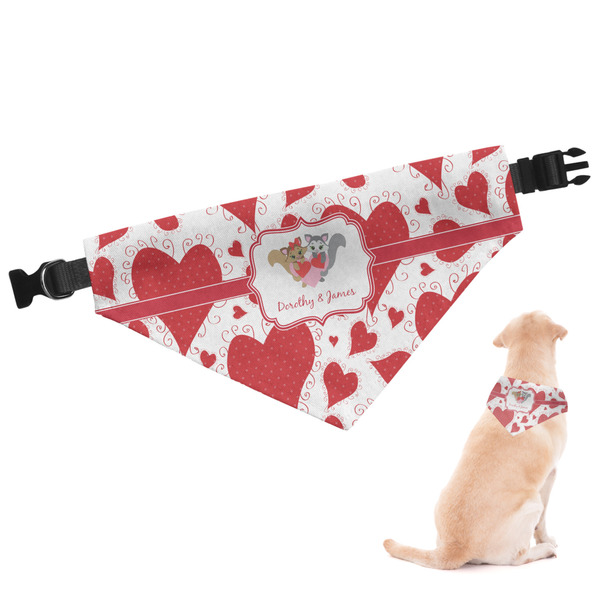 Custom Cute Squirrel Couple Dog Bandana - Large (Personalized)