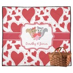 Cute Squirrel Couple Outdoor Picnic Blanket (Personalized)