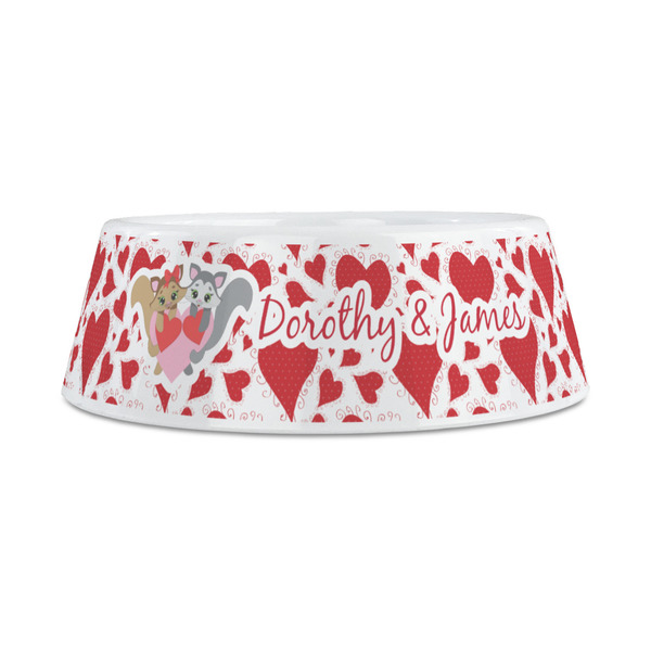 Cute Squirrel Couple Plastic Dog Bowls - Medium - FRONT