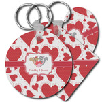 Cute Squirrel Couple Plastic Keychain (Personalized)