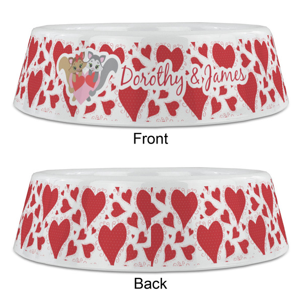 Cute Squirrel Couple Plastic Pet Bowls - Large - APPROVAL