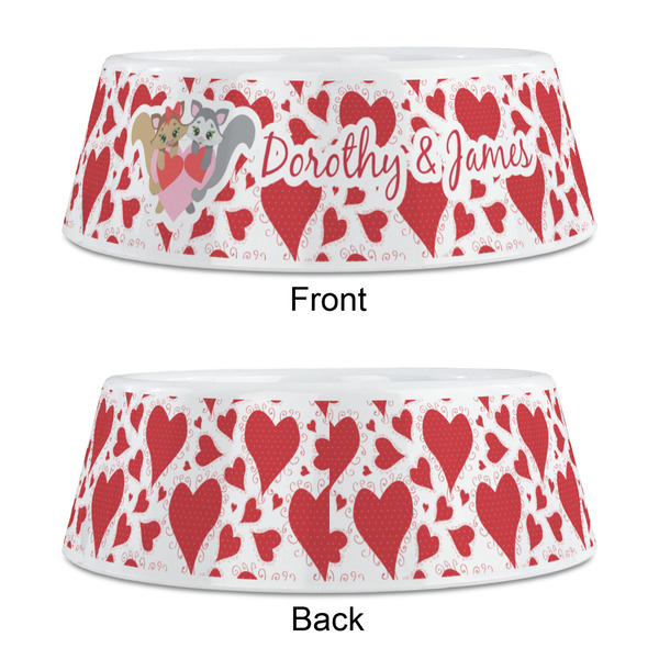 Cute Squirrel Couple Plastic Pet Bowls - Medium - APPROVAL