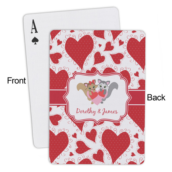 Cute Squirrel Couple Playing Cards - Approval