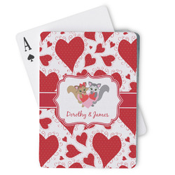 Cute Squirrel Couple Playing Cards (Personalized)