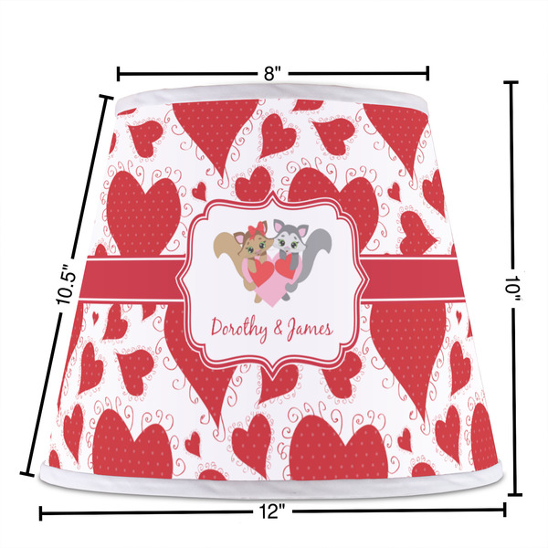 Cute Squirrel Couple Poly Film Empire Lampshade - Dimensions