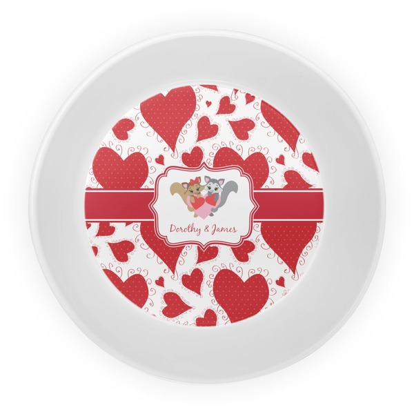 Cute Squirrel Couple Melamine Bowl - Center