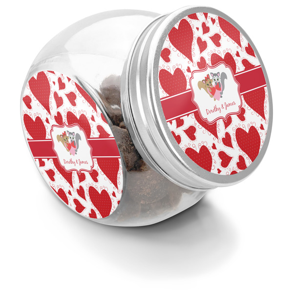Custom Cute Squirrel Couple Puppy Treat Jar (Personalized)