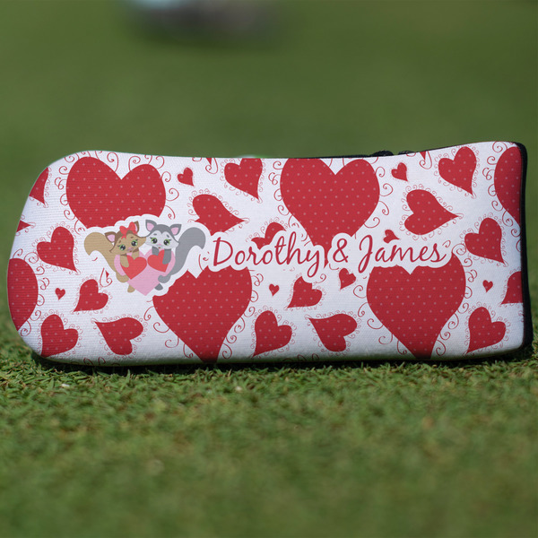 Custom Cute Squirrel Couple Blade Putter Cover (Personalized)