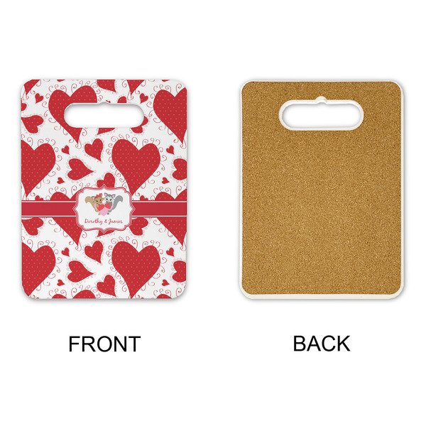 Cute Squirrel Couple Rectangle Trivet with Handle - APPROVAL