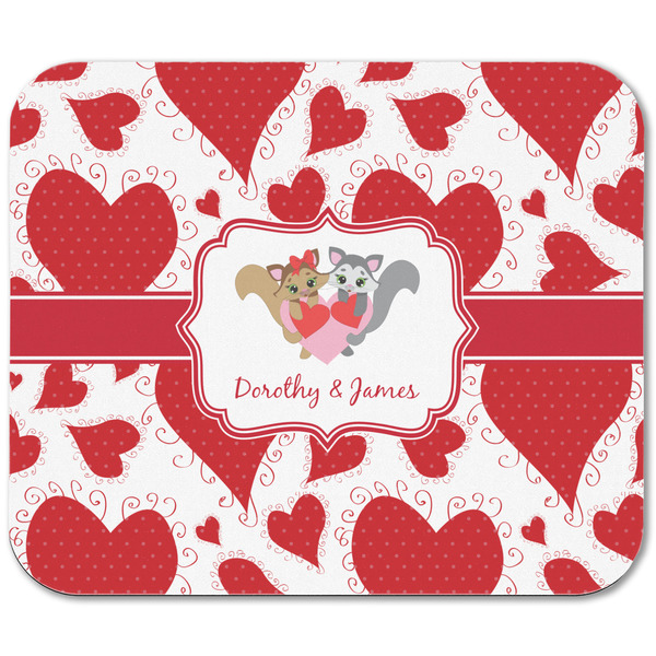 Cute Squirrel Couple Rectangular Mouse Pad - APPROVAL