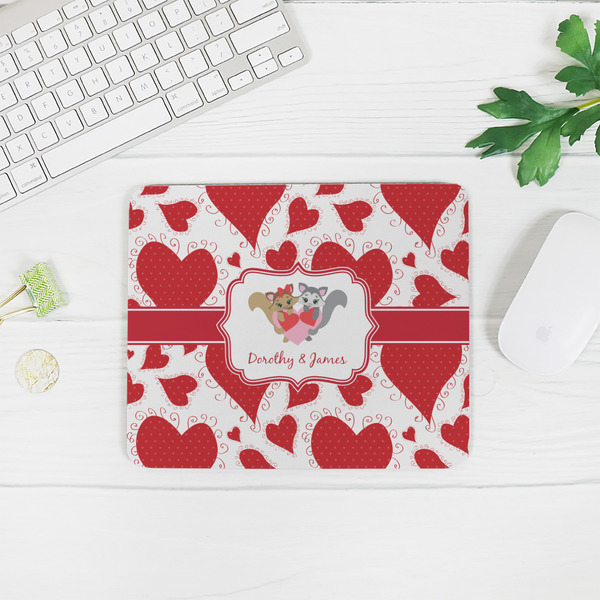 Cute Squirrel Couple Rectangular Mouse Pad - LIFESTYLE 2