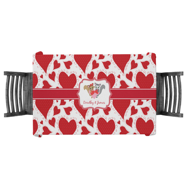 Custom Cute Squirrel Couple Tablecloth - 58"x58" (Personalized)