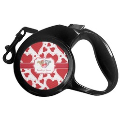 Cute Squirrel Couple Retractable Dog Leash - Large (Personalized)