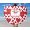 Cute Squirrel Couple Round Beach Towel - In Use