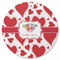Cute Squirrel Couple Round Rubber Backed Coaster (Personalized)