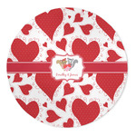 Cute Squirrel Couple 5' Round Indoor Area Rug (Personalized)