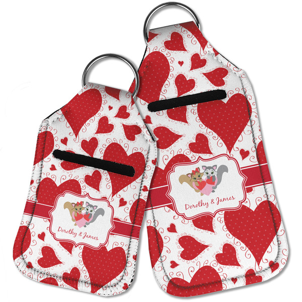 Cute Squirrel Couple Sanitizer Holder Keychain - Parent Main