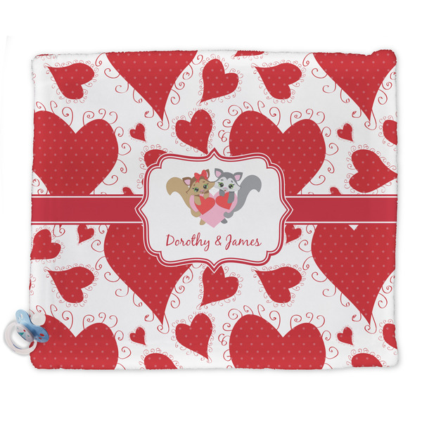 Custom Cute Squirrel Couple Security Blanket (Personalized)