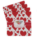 Cute Squirrel Couple Absorbent Stone Coasters - Set of 4 (Personalized)
