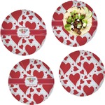 Cute Squirrel Couple Set of 4 Glass Lunch / Dinner Plate 10" (Personalized)
