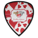 Cute Squirrel Couple Iron on Shield Patch A w/ Couple's Names
