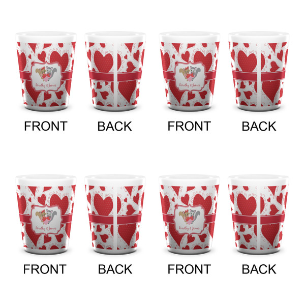 Cute Squirrel Couple Shot Glass - White - Set of 4 - APPROVAL