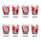 Cute Squirrel Couple Shot Glass - White - Set of 4 - APPROVAL