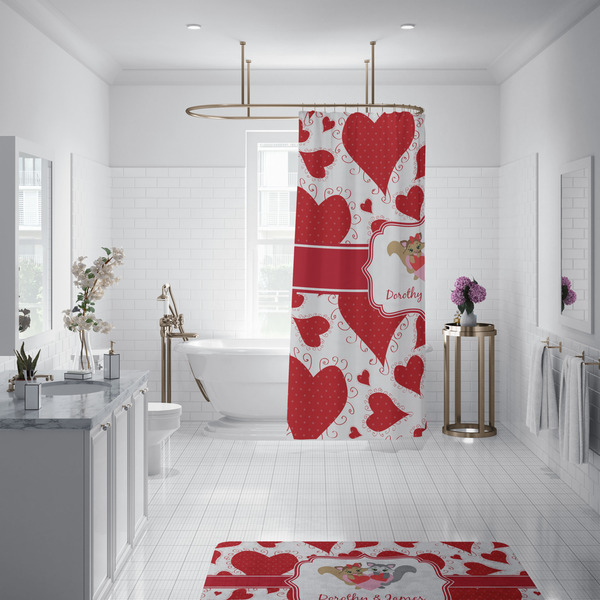 Cute Squirrel Couple Shower Curtain - 70"x83"