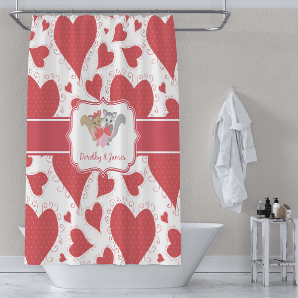 Cute Squirrel Couple Shower Curtain Lifestyle