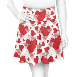 Cute Squirrel Couple Skater Skirt - Large