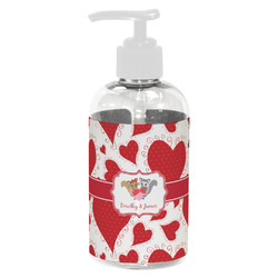 Cute Squirrel Couple Plastic Soap / Lotion Dispenser (8 oz - Small - White) (Personalized)