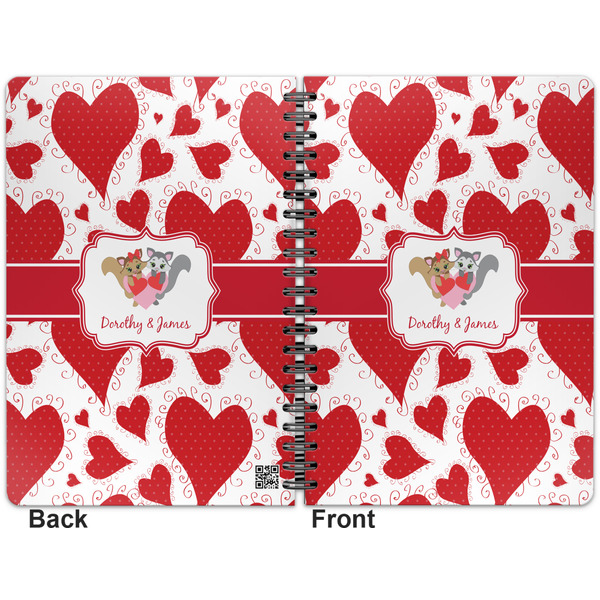 Cute Squirrel Couple Spiral Journal 7 x 10 - Apvl