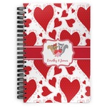 Cute Squirrel Couple Spiral Notebook - 7x10 w/ Couple's Names