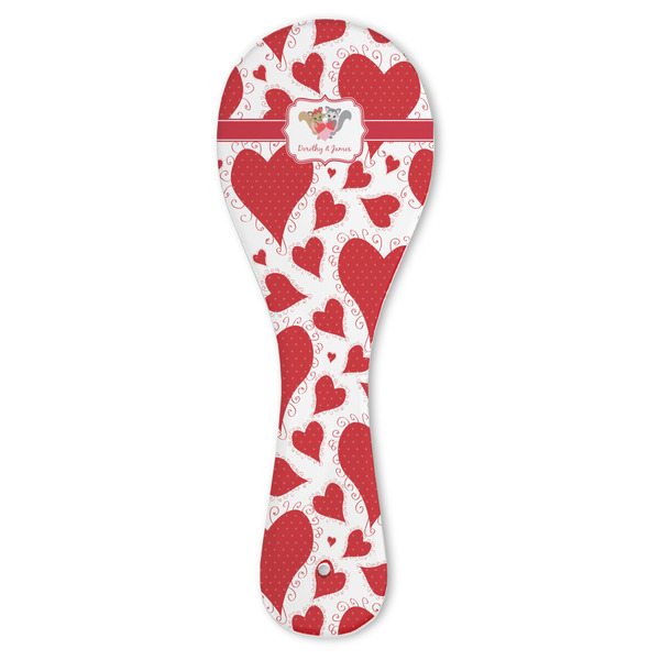 Custom Cute Squirrel Couple Ceramic Spoon Rest (Personalized)