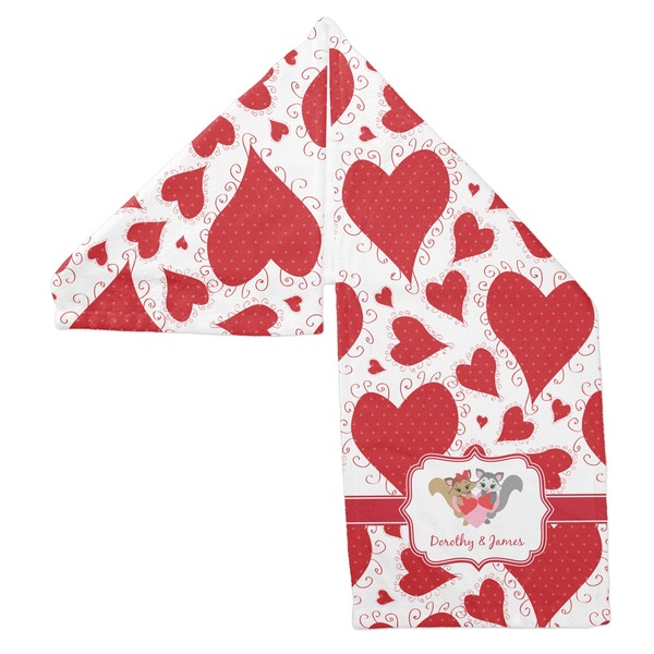 Cute Squirrel Couple Sports Towel Folded - Both Sides Showing