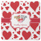 Cute Squirrel Couple Square Rubber Backed Coaster (Personalized)