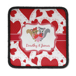 Cute Squirrel Couple Iron On Square Patch w/ Couple's Names