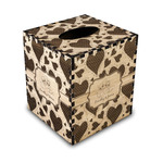 Cute Squirrel Couple Wood Tissue Box Cover (Personalized)