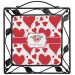 Cute Raccoon Couple Square Trivet (Personalized)