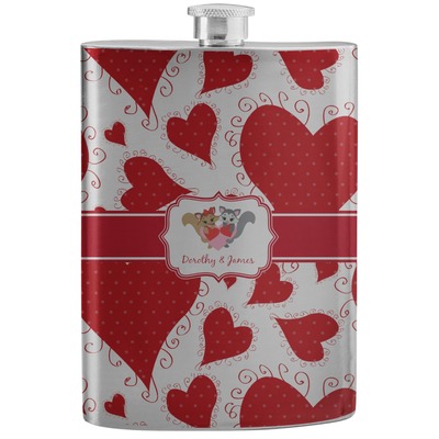 Cute Squirrel Couple Stainless Steel Flask (Personalized)