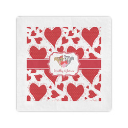 Cute Squirrel Couple Standard Cocktail Napkins (Personalized)
