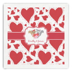 Cute Squirrel Couple Paper Dinner Napkins (Personalized)