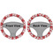 Cute Squirrel Couple Steering Wheel Cover- Front and Back