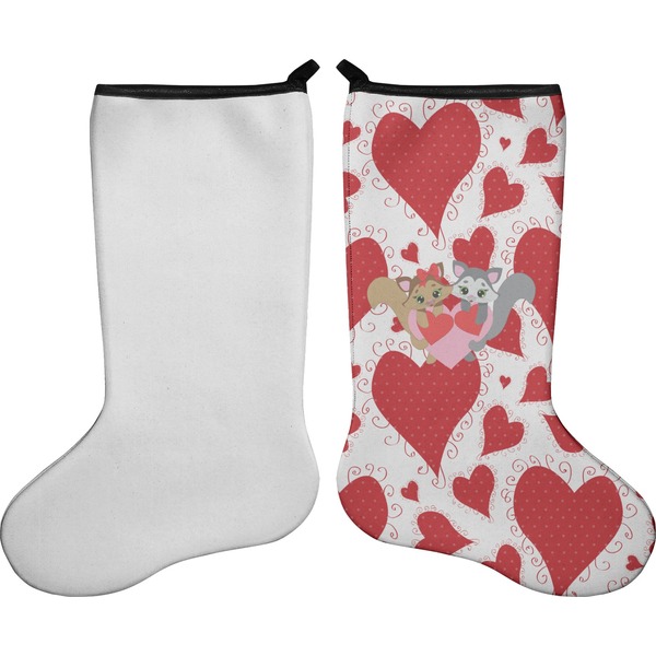 Cute Squirrel Couple Stocking - Single-Sided - Approval
