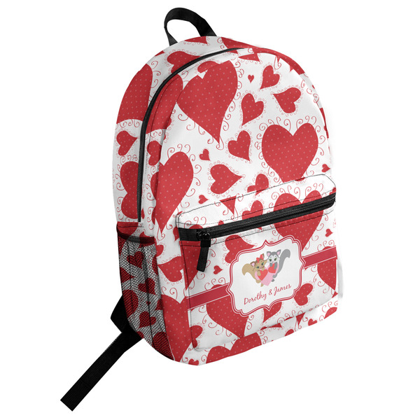 Custom Cute Squirrel Couple Student Backpack (Personalized)