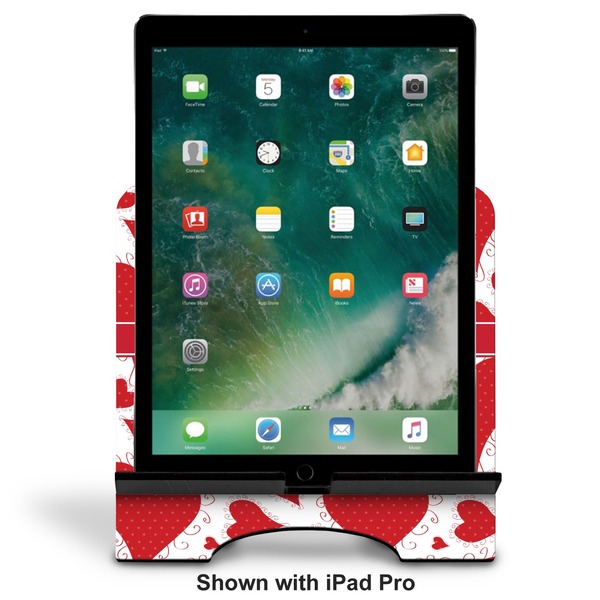 Cute Squirrel Couple Stylized Tablet Stand - Front with ipad