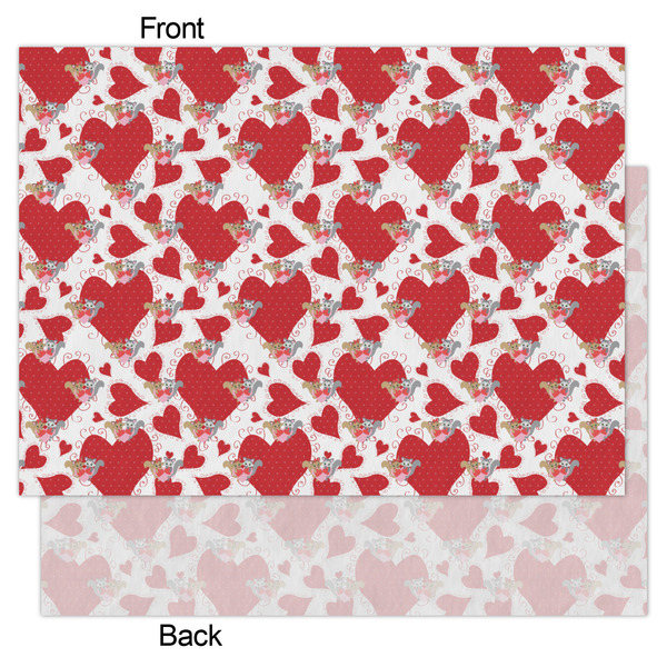 Cute Squirrel Couple Tissue Paper - Lightweight - Large - Front & Back